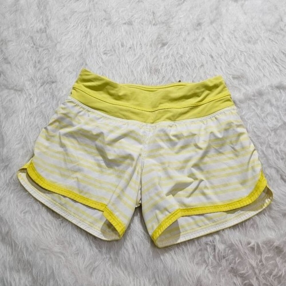 Lululemon Groovy Run Short Twin Stripe Sizzle Lightweight Tulip Hem Lined Small